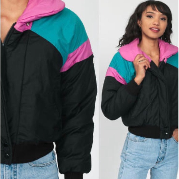 Vintage 80s OBERMEYER SKI jacket ladies 10 retro - Picture 1 of 12